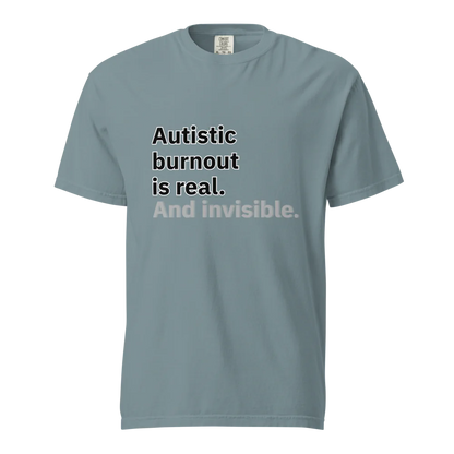 El síndrome de burnout autista es real | Camiseta unisex de tejido grueso | 100 % algodón