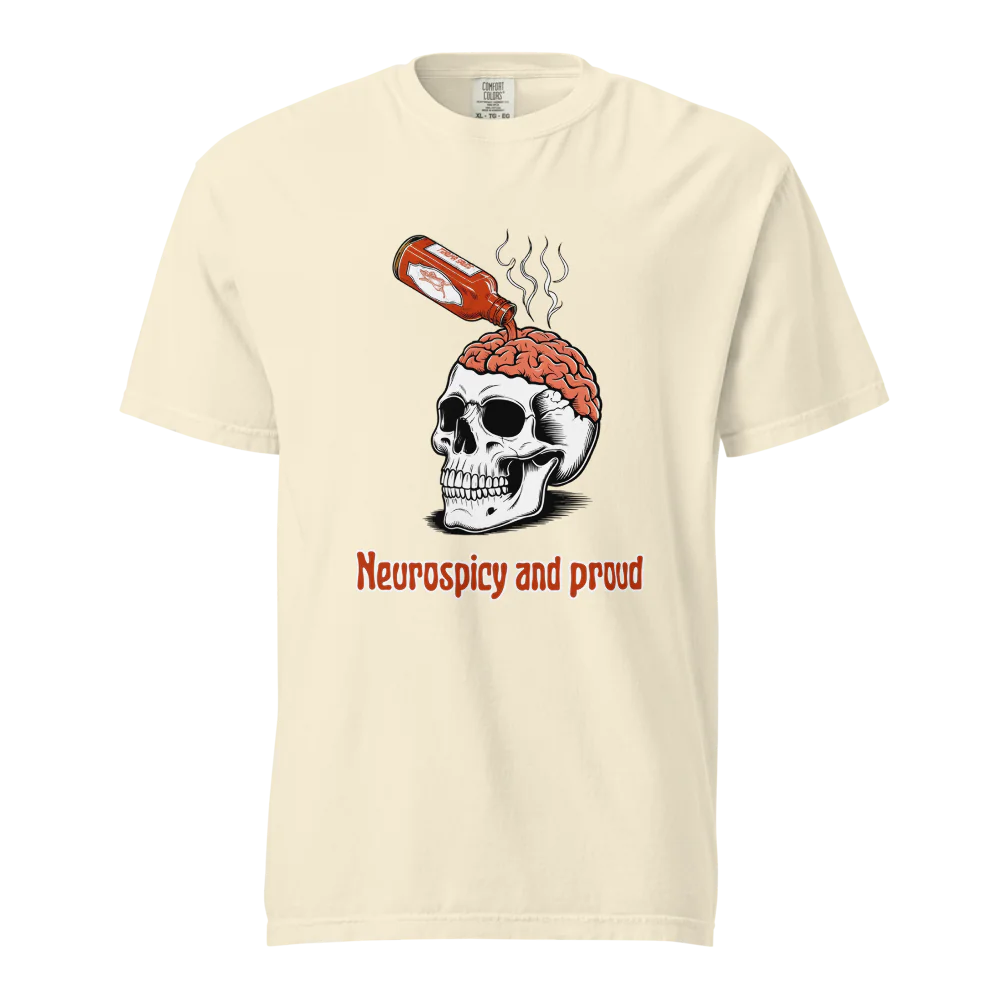Neurospicy &amp; Proud | Camiseta unisex de tejido grueso | 100 % algodón