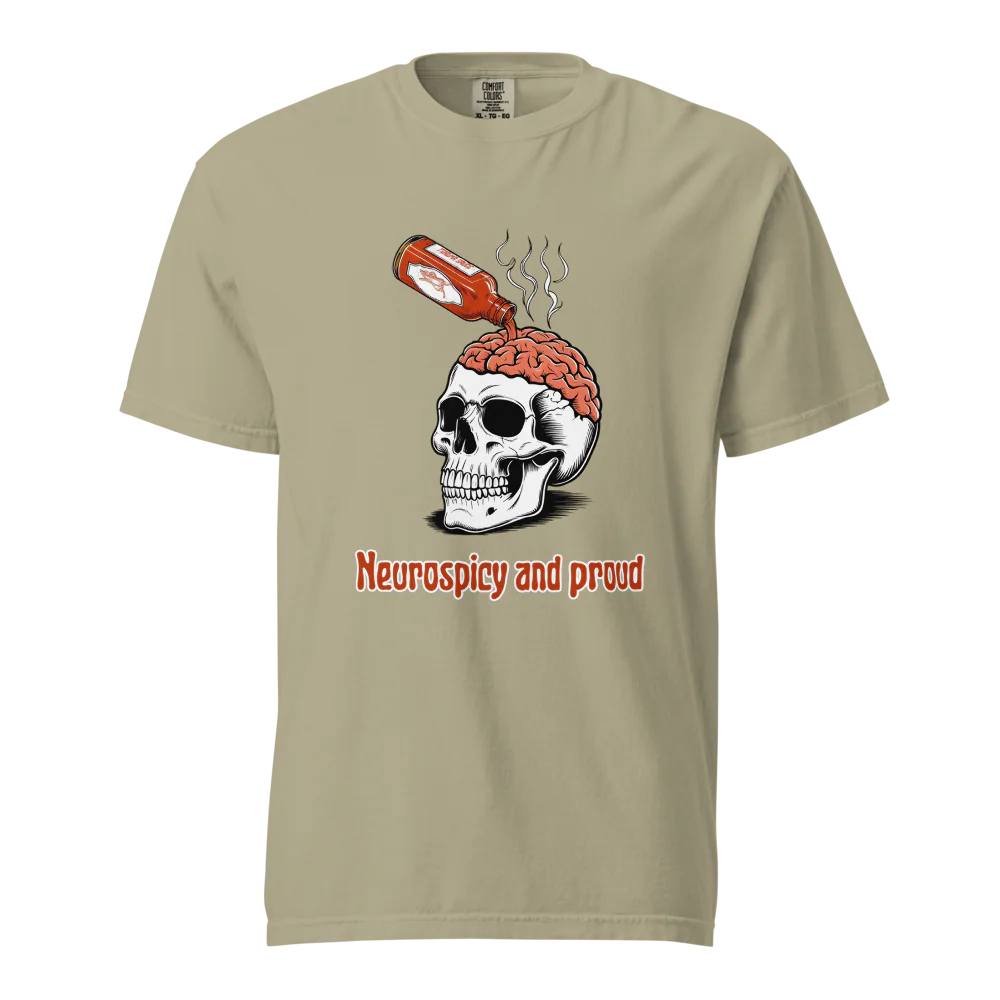 Neurospicy &amp; Proud | Camiseta unisex de tejido grueso | 100 % algodón